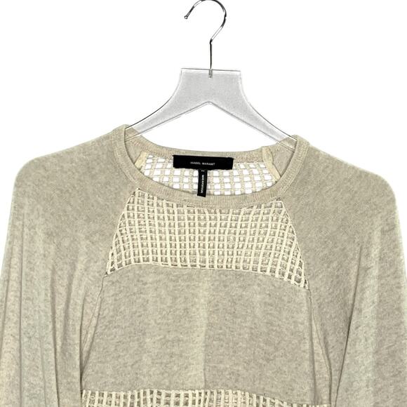 Isabel Marant L Womens 100% Cotton Elise Raglan Pullover Knit Sweater *flaw - Picture 5 of 10